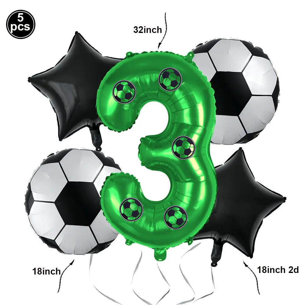 Ballon anniversaire football chiffre 3
