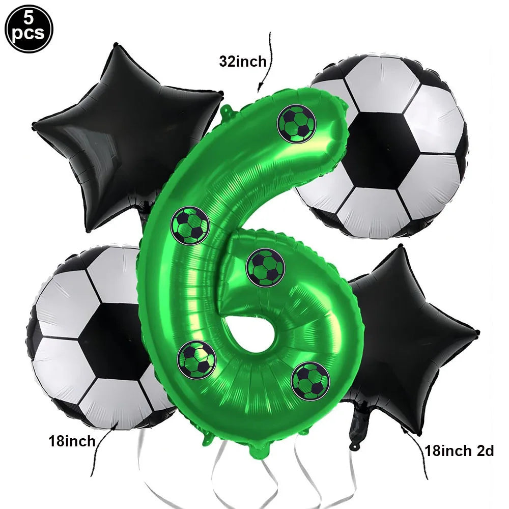 Ballon anniversaire football chiffre 6