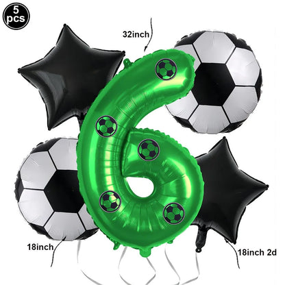 Ballon anniversaire football chiffre 6