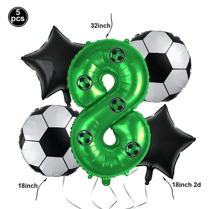 Ballon anniversaire football chiffre 8