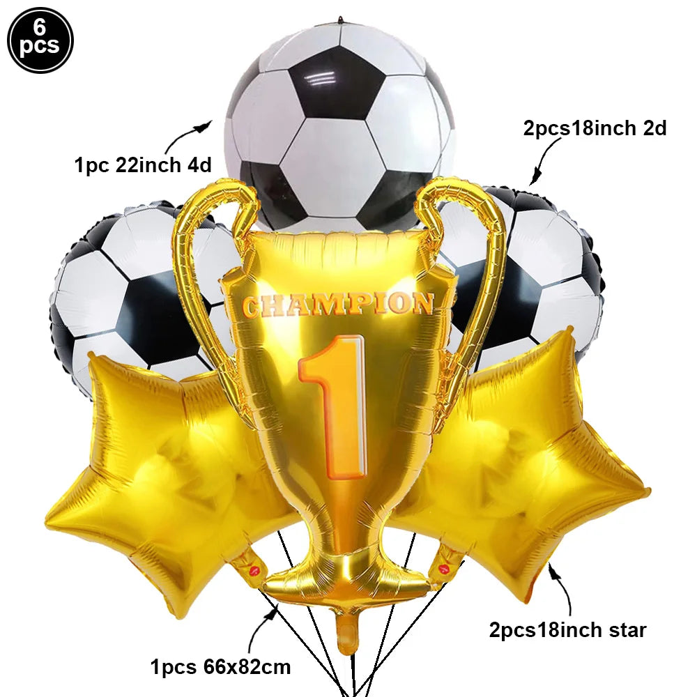 Ballon anniversaire football trophee
