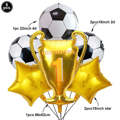 Ballon anniversaire football trophee