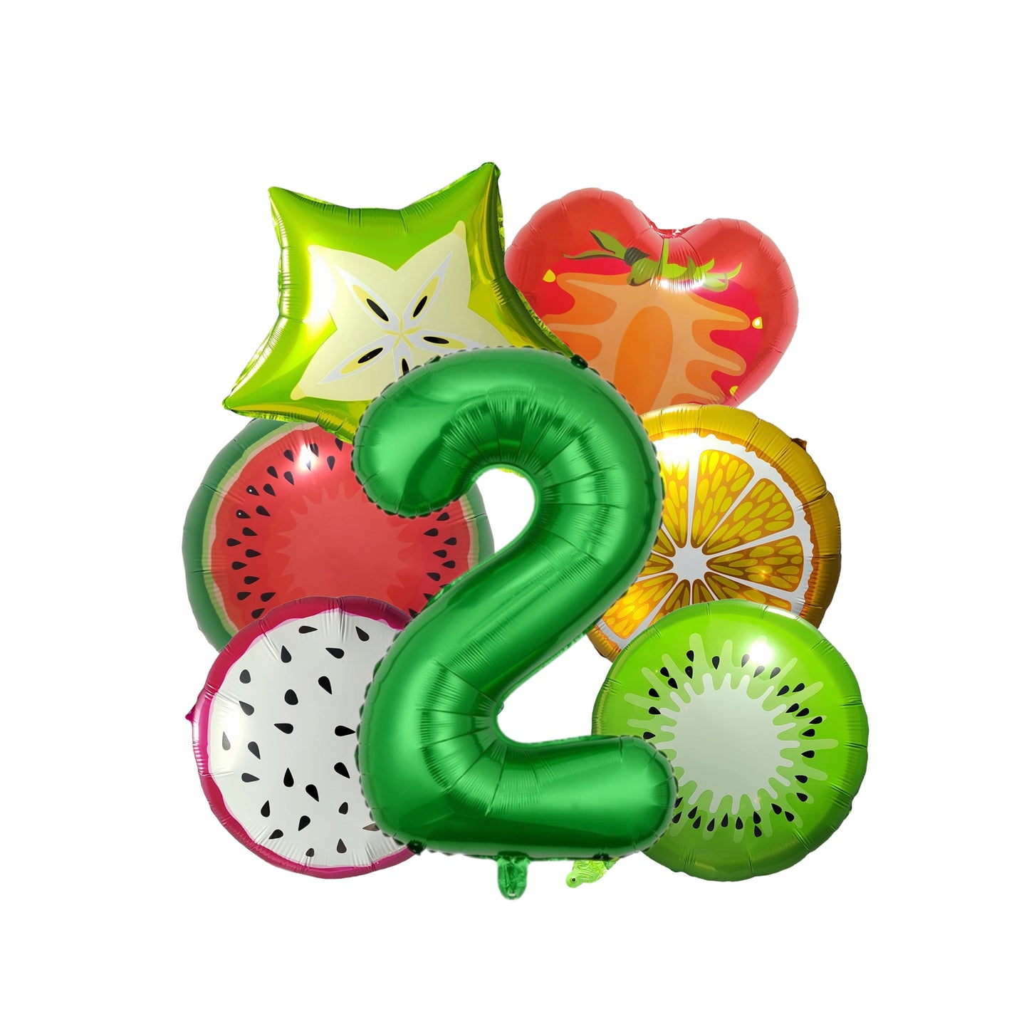 Ballon anniversaire fruits kiwi melon fraise orange numero 2