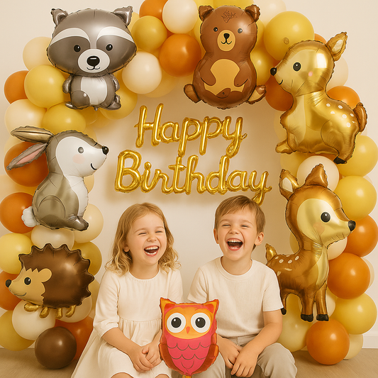 Ballon anniversaire / Animaux de la forêt
