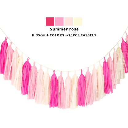 Guirlande Anniversaire à Franges | 20 Pompons en Papier