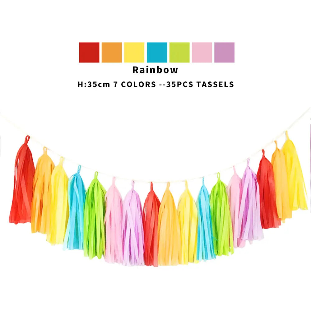 Guirlande Anniversaire à Franges | 20 Pompons en Papier