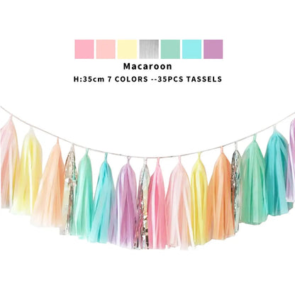 Guirlande Anniversaire à Franges | 20 Pompons en Papier