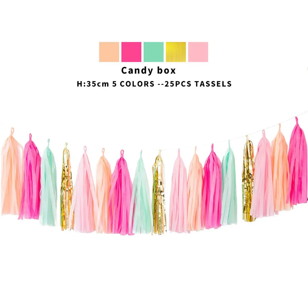 Guirlande Anniversaire à Franges | 20 Pompons en Papier