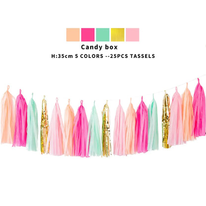 Guirlande Anniversaire à Franges | 20 Pompons en Papier