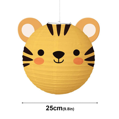 1pcs/25cm Cartoon Animal Paper Lantern Ball Lanterns Wholesale Kindergarten Handmade DIY Shop Decoration Birthday Ornaments