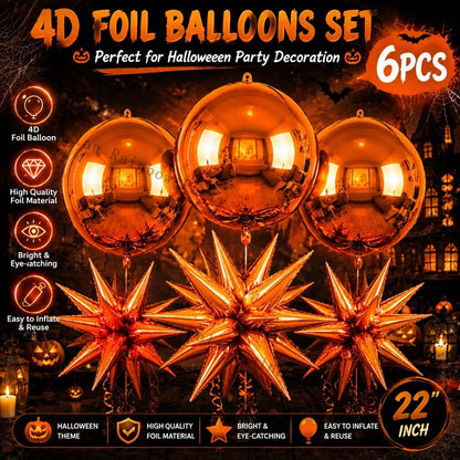 Ensemble Ballons Halloween 4D | 22 pouces