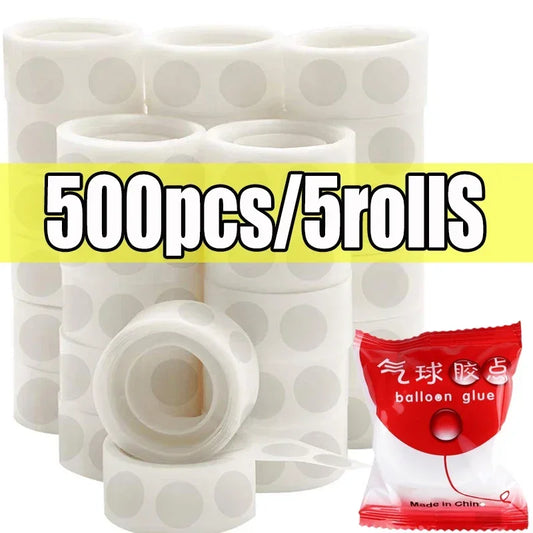 Pastilles Adhésives pour Ballons | 500 Pièces