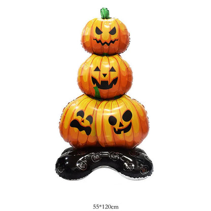 Ballon Halloween Citrouilles Empilées | 120 cm