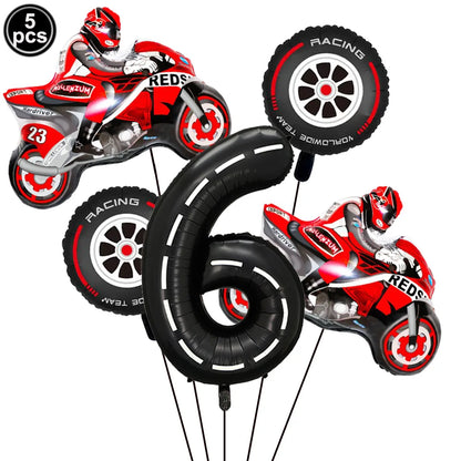 Ballon pour anniversaire | Kit Moto 5 Pièces