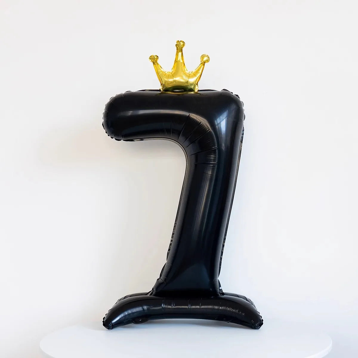 40Inch Golden Crown Digital Black Balloons 0-9 Number Ballons With Base Birthday Party Anniversary Decoration Shower Balloon