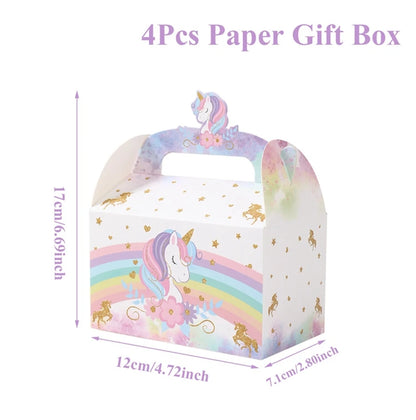 Rainbow Unicorn Gift Boxes Baby Shower Party Favors for Guest Unicorn Birthday Wedding Decoration Party Supplies Candy Boxes
