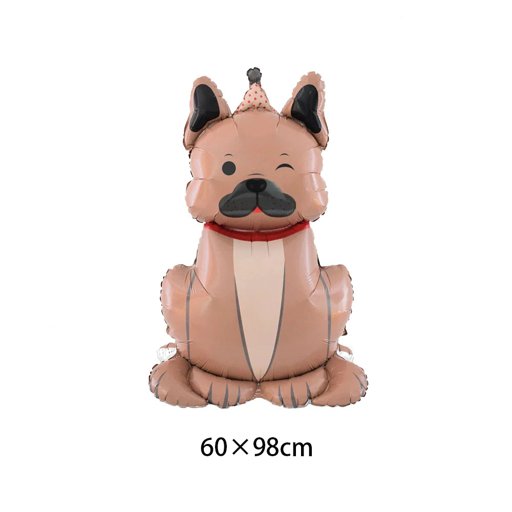 Pet Dog Party Plates Cup Napkin Disposable Tableware Set Puppy Dog Themed Birthday Party Decoration Banner Supplies Bone Balloon