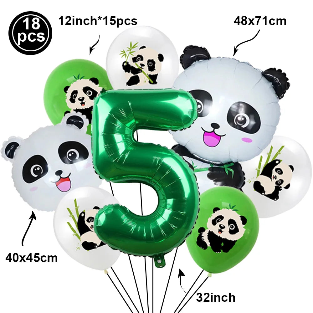 Ballon d'anniversaire | Panda 18 pièces
