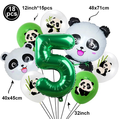 Ballon d'anniversaire | Panda 18 pièces