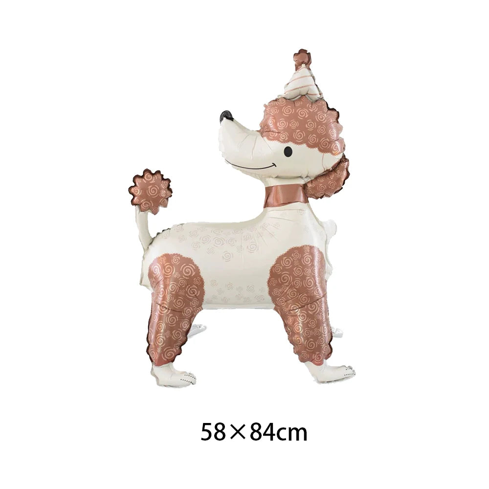Pet Dog Party Plates Cup Napkin Disposable Tableware Set Puppy Dog Themed Birthday Party Decoration Banner Supplies Bone Balloon