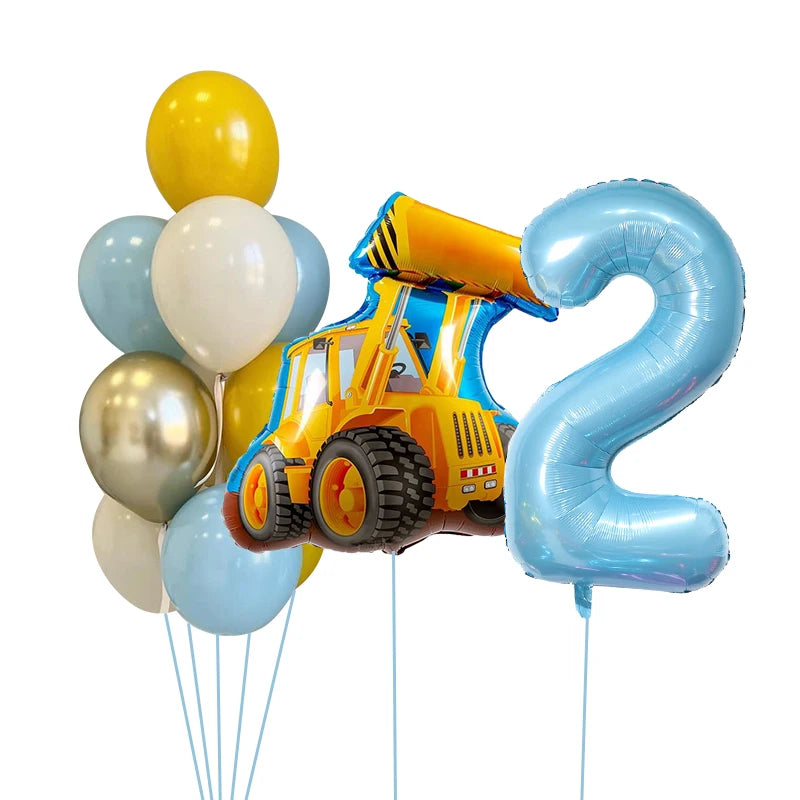 Ballons anniversaire | Camion de Chantier | 13 pièces