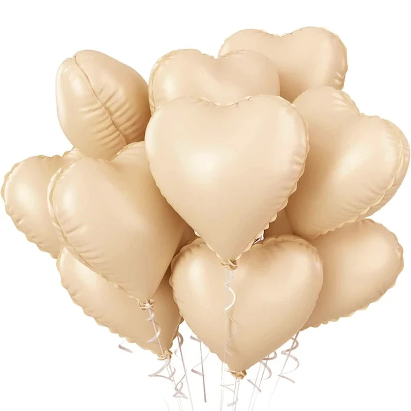 18inch Heart-shaped Foil Balloons Rose Gold Red Pink Cream Love Heart Balloon Anniversary Birthday Party Wedding Decorations