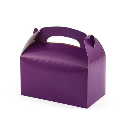 10/30/50PCS Handle Treat Box Biscuit Baking Paper Candy Cookie Box for Guests Birthday Party Pink Goodies Bag Packaging Favors