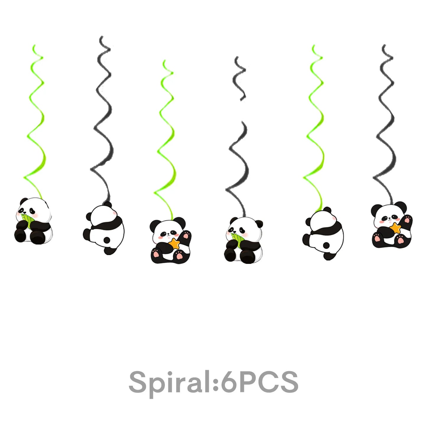 Decoration suspendu panda | 6 spirales