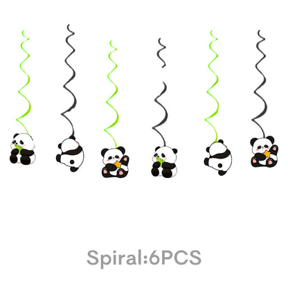 Decoration suspendu panda | 6 spirales