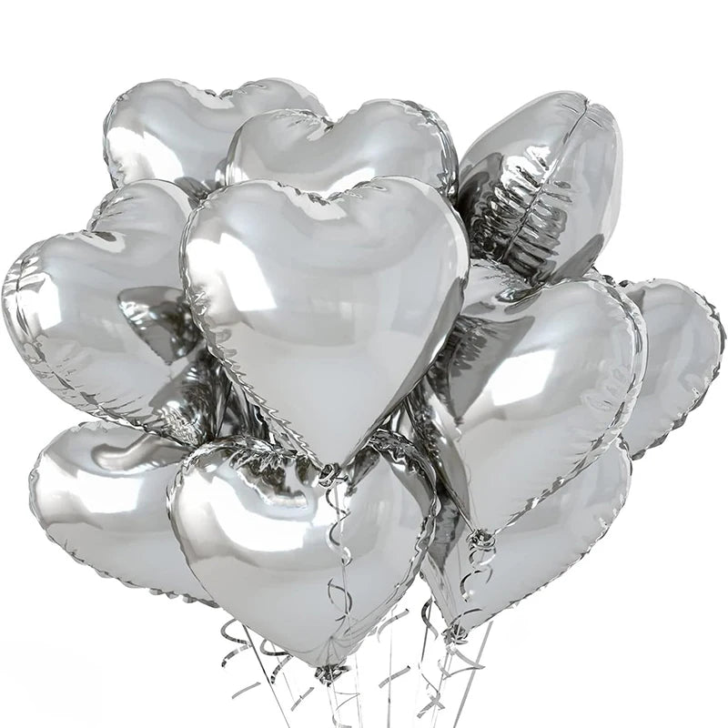 18inch Heart-shaped Foil Balloons Rose Gold Red Pink Cream Love Heart Balloon Anniversary Birthday Party Wedding Decorations