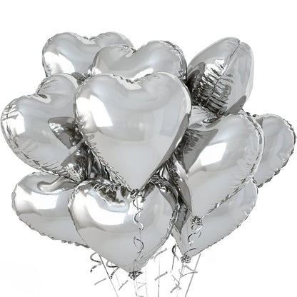 18inch Heart-shaped Foil Balloons Rose Gold Red Pink Cream Love Heart Balloon Anniversary Birthday Party Wedding Decorations