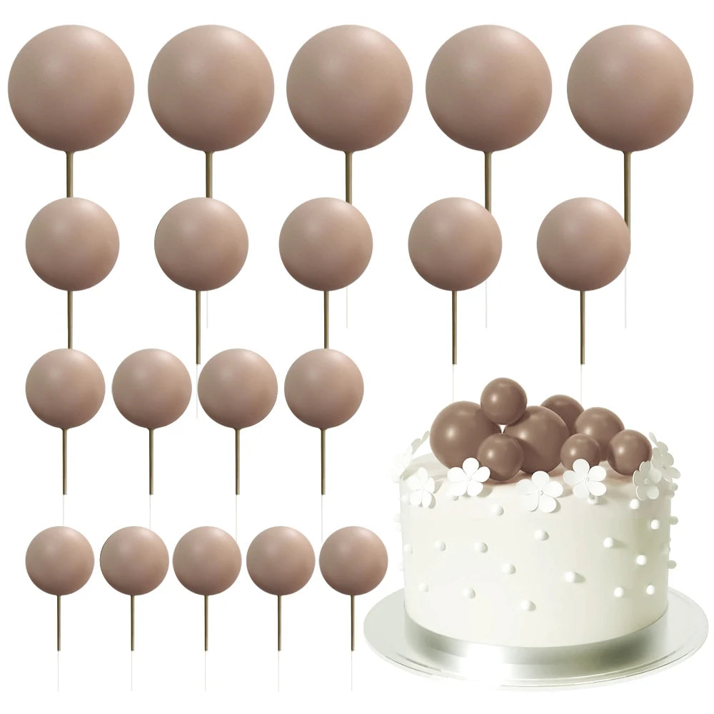 Cake topper | Petits ballons multicolores | lot de 20 pièces