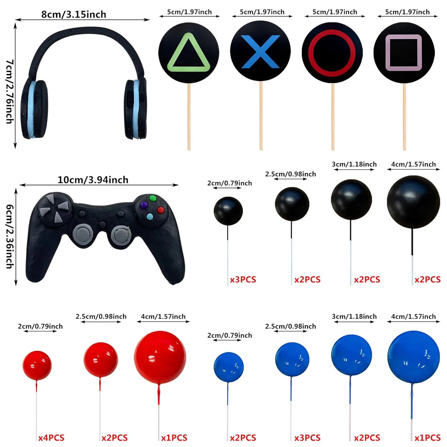 Topper cake | Gaming 30 Pièces