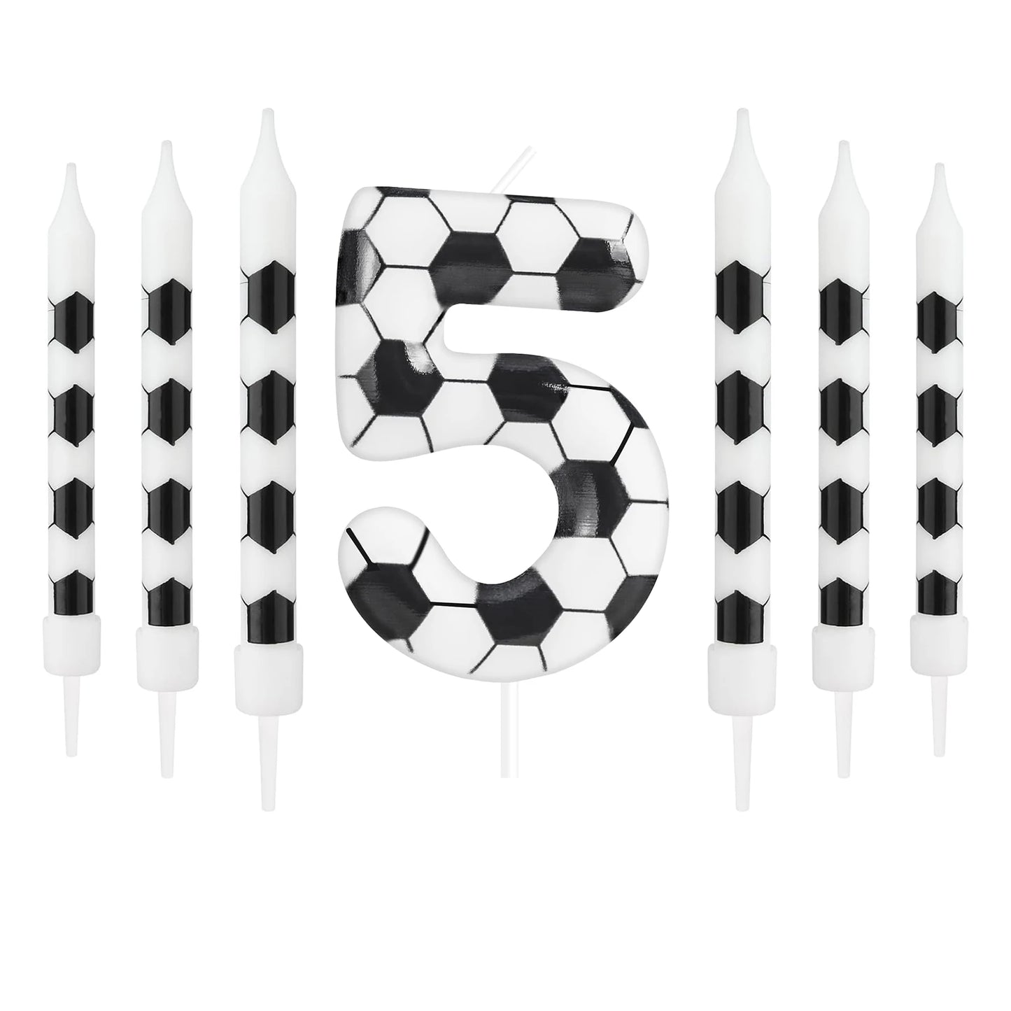 7pcs Birthday Candles Soccer Sport-Theme Birthday Party Decorations, Birthday Cake Candles for Boys Girls Kids Party Supplies
