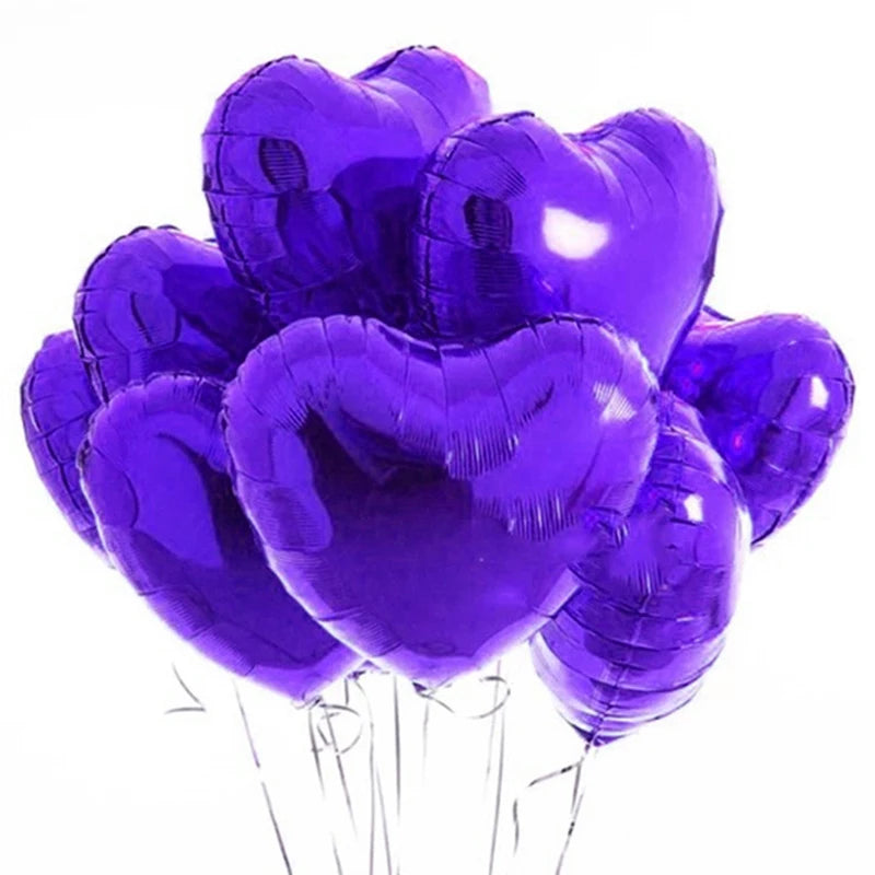 18inch Heart-shaped Foil Balloons Rose Gold Red Pink Cream Love Heart Balloon Anniversary Birthday Party Wedding Decorations