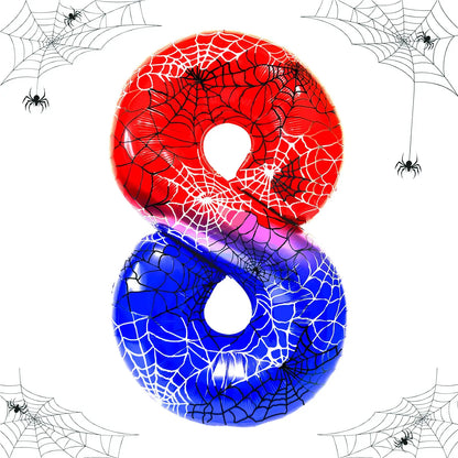 40 Inch Spider Theme Number 0-9 Foil Balloon Large Mylar for Kid Boy Movie Lover Birthday Party Anniversary Decoration Supplies