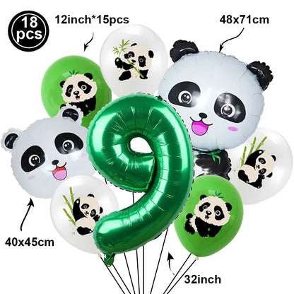Ballon d'anniversaire | Panda 18 pièces