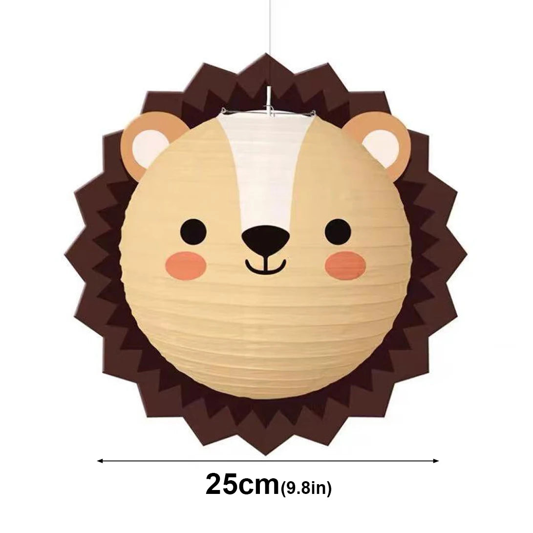 1pcs/25cm Cartoon Animal Paper Lantern Ball Lanterns Wholesale Kindergarten Handmade DIY Shop Decoration Birthday Ornaments