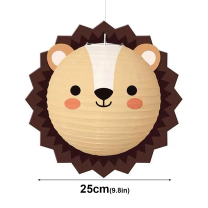 1pcs/25cm Cartoon Animal Paper Lantern Ball Lanterns Wholesale Kindergarten Handmade DIY Shop Decoration Birthday Ornaments