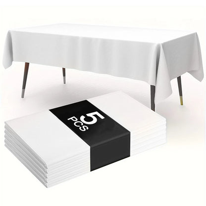 Disposable Solid Color Tablecloth Birthday Party Wedding Christmas Table Cover for Home Kitchen Dining Rectangle Tablecovers
