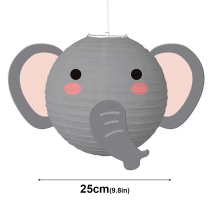 1pcs/25cm Cartoon Animal Paper Lantern Ball Lanterns Wholesale Kindergarten Handmade DIY Shop Decoration Birthday Ornaments