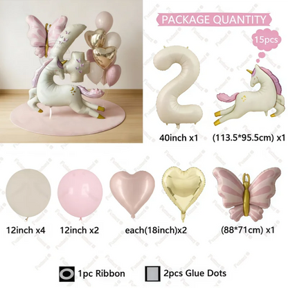 3D Butterfly Aluminum Balloon Forest Princess Style Birthday Party Decoration Dreamy Wedding Decor Children's Event Supplies