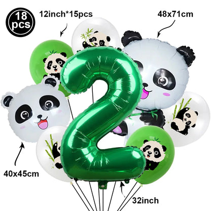 Ballon d'anniversaire | Panda 18 pièces