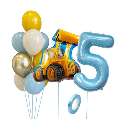 Ballons anniversaire | Camion de Chantier | 13 pièces