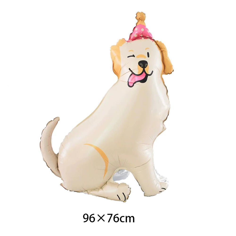 Pet Dog Party Plates Cup Napkin Disposable Tableware Set Puppy Dog Themed Birthday Party Decoration Banner Supplies Bone Balloon