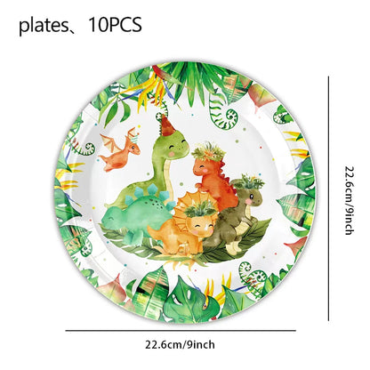 Décoration table pour anniversaire | Dinosaure 62 pièces