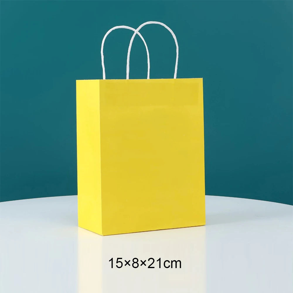 Sac en Papier Cadeau Coloré avec Poignées | Lot de 10, 20 ou 30