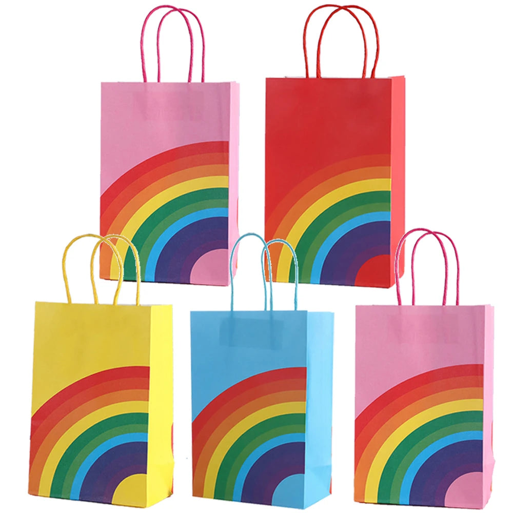 Sac Cadeau en Papier Arc-en-Ciel | Lots de 10, 20 ou 30 Pièces