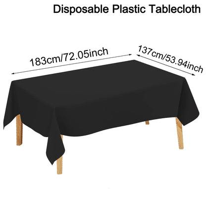 Disposable Solid Color Tablecloth Birthday Party Wedding Christmas Table Cover for Home Kitchen Dining Rectangle Tablecovers
