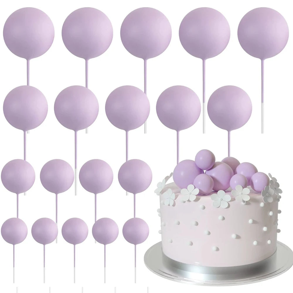 Cake topper | Petits ballons multicolores | lot de 20 pièces